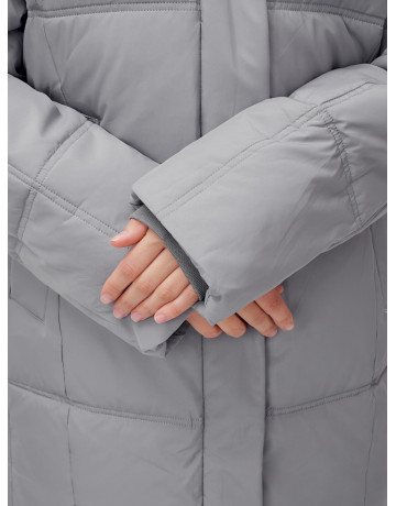 Длинный женский пуховик летучая мышь для зимы