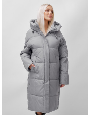 Длинный женский пуховик летучая мышь для зимы