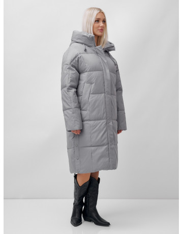 Длинный женский пуховик летучая мышь для зимы