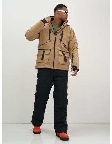 Мужской горнолыжный костюм: куртка и полукомбинезон для зимы