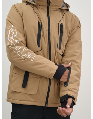 Мужской горнолыжный костюм: куртка и полукомбинезон для зимы