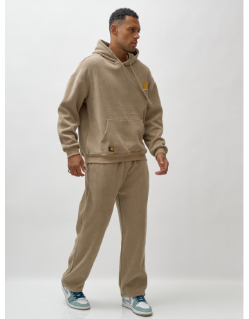 Мужской утеплённый спортивный костюм с начёсом для осени