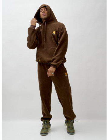 Мужской утеплённый спортивный костюм с начёсом для осени.