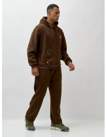 Мужской утеплённый спортивный костюм с начёсом для осени.