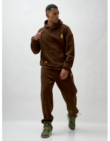 Мужской утеплённый спортивный костюм с начёсом для осени.