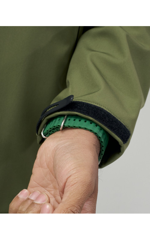 Мужская спортивная ветровка с капюшоном softshell, цвет хаки