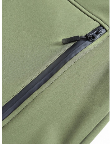Мужская спортивная ветровка с капюшоном softshell, цвет хаки