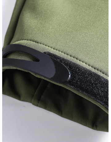 Мужская спортивная ветровка с капюшоном softshell, цвет хаки