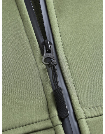 Мужская спортивная ветровка с капюшоном softshell, цвет хаки
