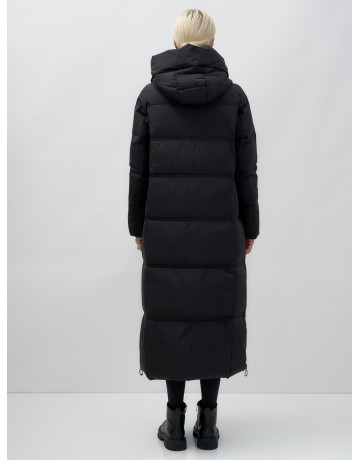 Длинный зимний пуховик с капюшоном для женщин