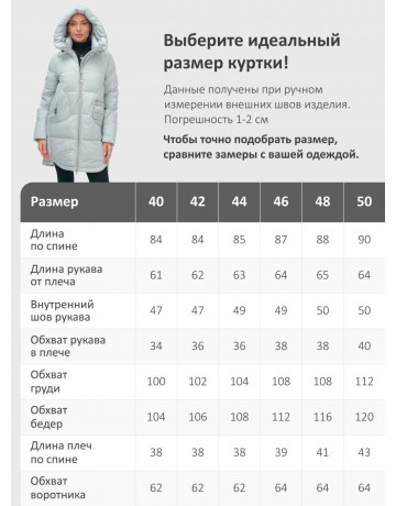 Пуховик женский зимний с капюшоном голубой.