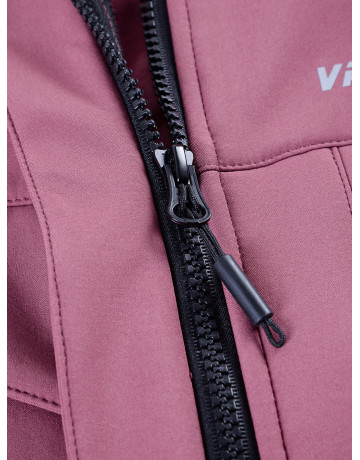 Женская спортивная ветровка с капюшоном softshell малинового цвета