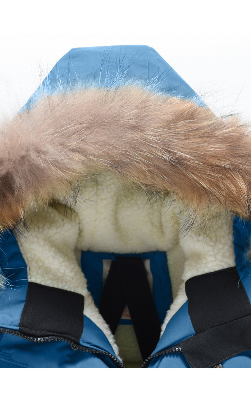 Зимняя парка с мехом енота для мальчика-подростка