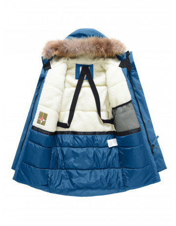 Зимняя парка с мехом енота для мальчика-подростка