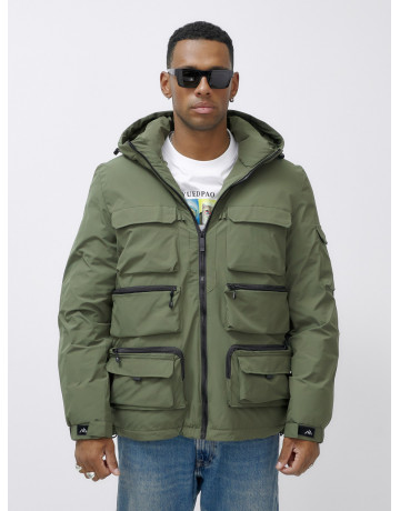 Мужская зимняя куртка большого размера с регулируемым капюшоном