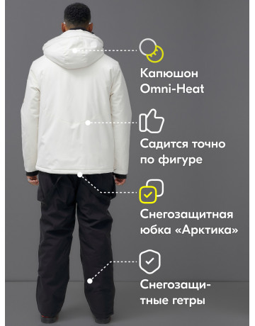 Мужской горнолыжный костюм: куртка-анорак и полукомбинезон