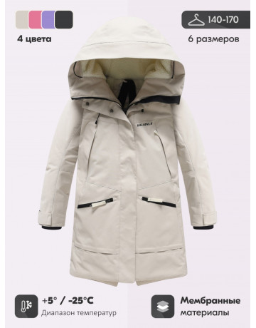 Зимняя парка для девочки-подростка с меховой подкладкой.
