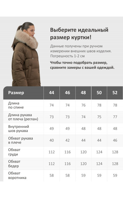 Пуховик зимний женский с мехом и капюшоном, горчичный.