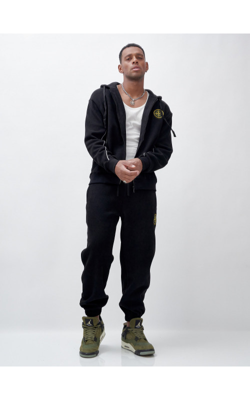 Утеплённый демисезонный костюм для мужчин свободного кроя.