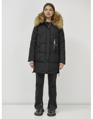 Женская зимняя куртка премиум-класса с мехом енота.