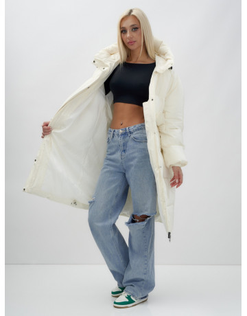 Женская куртка летучая мышь с капюшоном, утеплённая