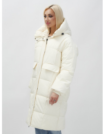 Женская куртка летучая мышь с капюшоном, утеплённая