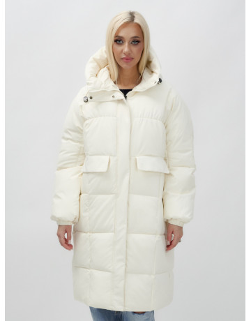 Женская куртка летучая мышь с капюшоном, утеплённая