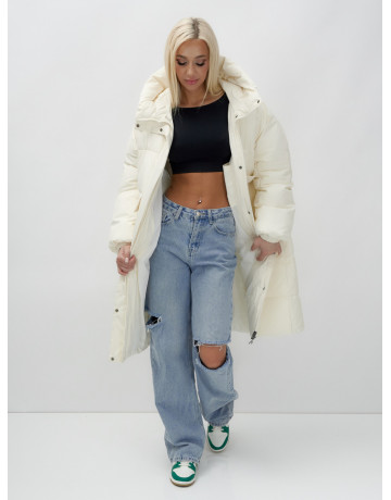 Женская куртка летучая мышь с капюшоном, утеплённая