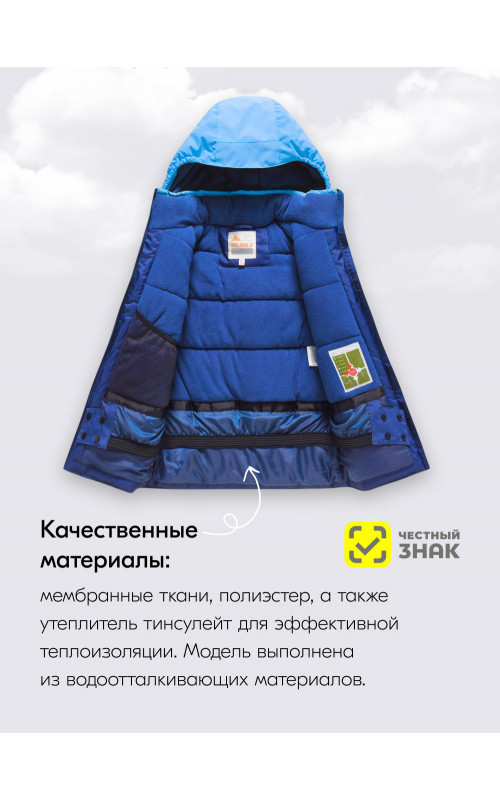 Горнолыжный костюм зимний для мальчика синего цвета