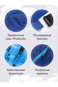 Горнолыжный костюм зимний для мальчика синего цвета