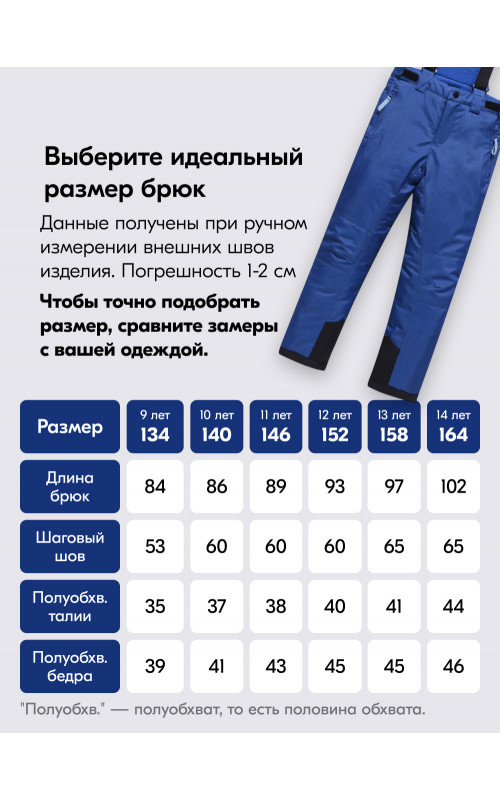 Горнолыжный костюм зимний для мальчика синего цвета