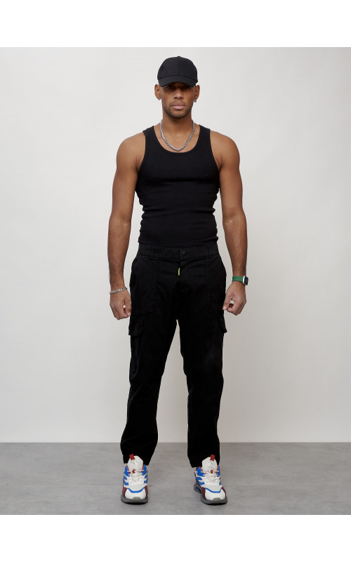 Мужские брюки карго зауженного кроя.