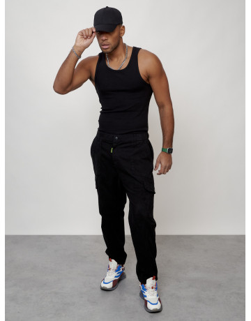 Мужские брюки карго зауженного кроя.