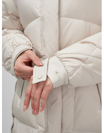 Пуховик для женщин с мехом песца, элегантный и тёплый