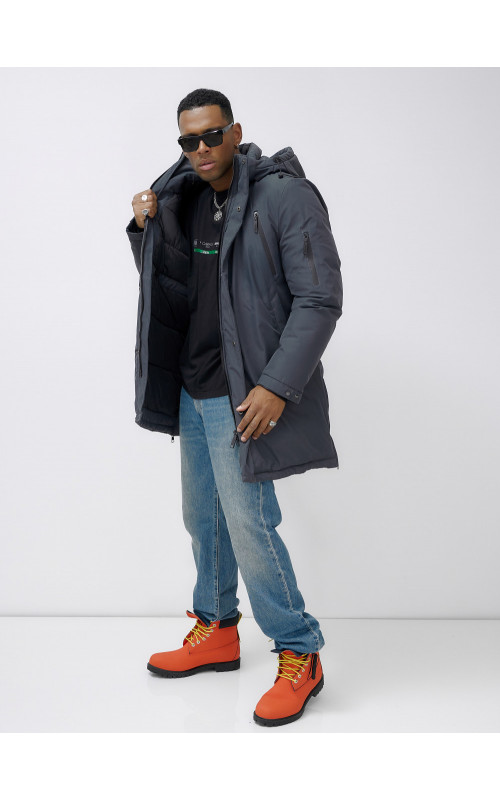 Мужская зимняя парка большого размера для холодной погоды