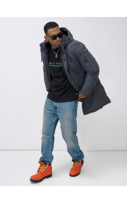 Мужская зимняя парка большого размера для холодной погоды