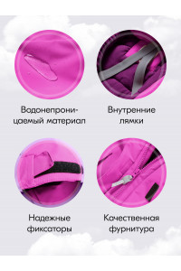 Подростковый зимний комбинезон для девочки тёмно-фиолетового цвета