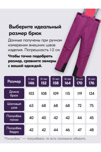 Горнолыжный костюм зимний для девочки бордового цвета