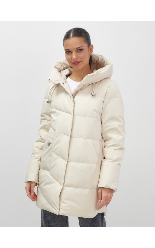 Утеплённая женская куртка с капюшоном для осени и зимы.