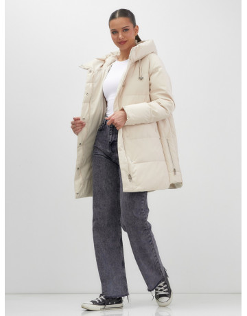 Утеплённая женская куртка с капюшоном для осени и зимы.