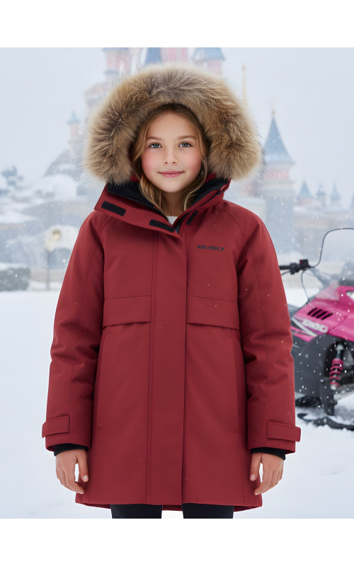 Зимняя парка для девочки-подростка, стильная и практичная.