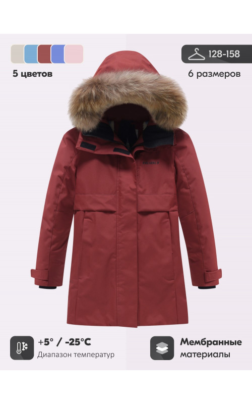 Зимняя парка для девочки-подростка, стильная и практичная.