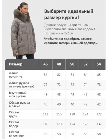 Пуховик зимний женский с мехом и капюшоном, коричневый.