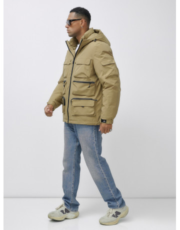 Мужская зимняя куртка большого размера с регулируемым капюшоном