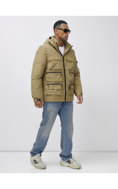 Мужская зимняя куртка большого размера с регулируемым капюшоном