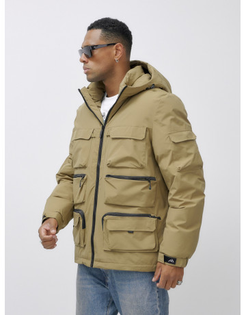 Мужская зимняя куртка большого размера с регулируемым капюшоном