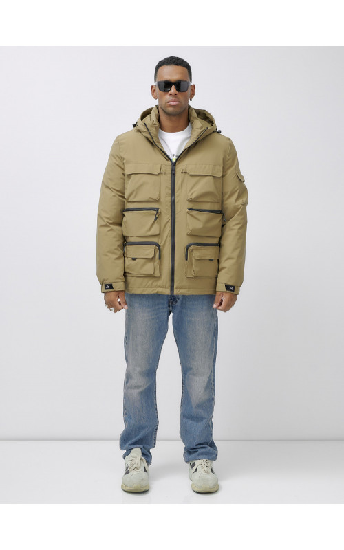 Мужская зимняя куртка большого размера с регулируемым капюшоном