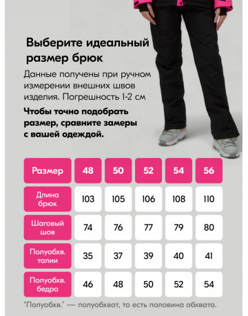 Женский горнолыжный костюм розовый зимний