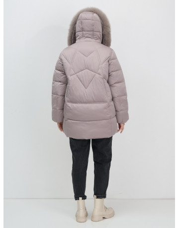 Пуховик для женщин с мехом песца