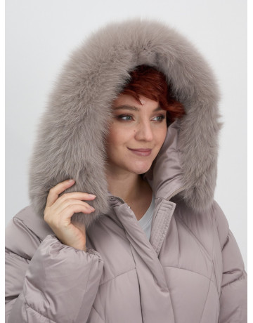 Пуховик для женщин с мехом песца